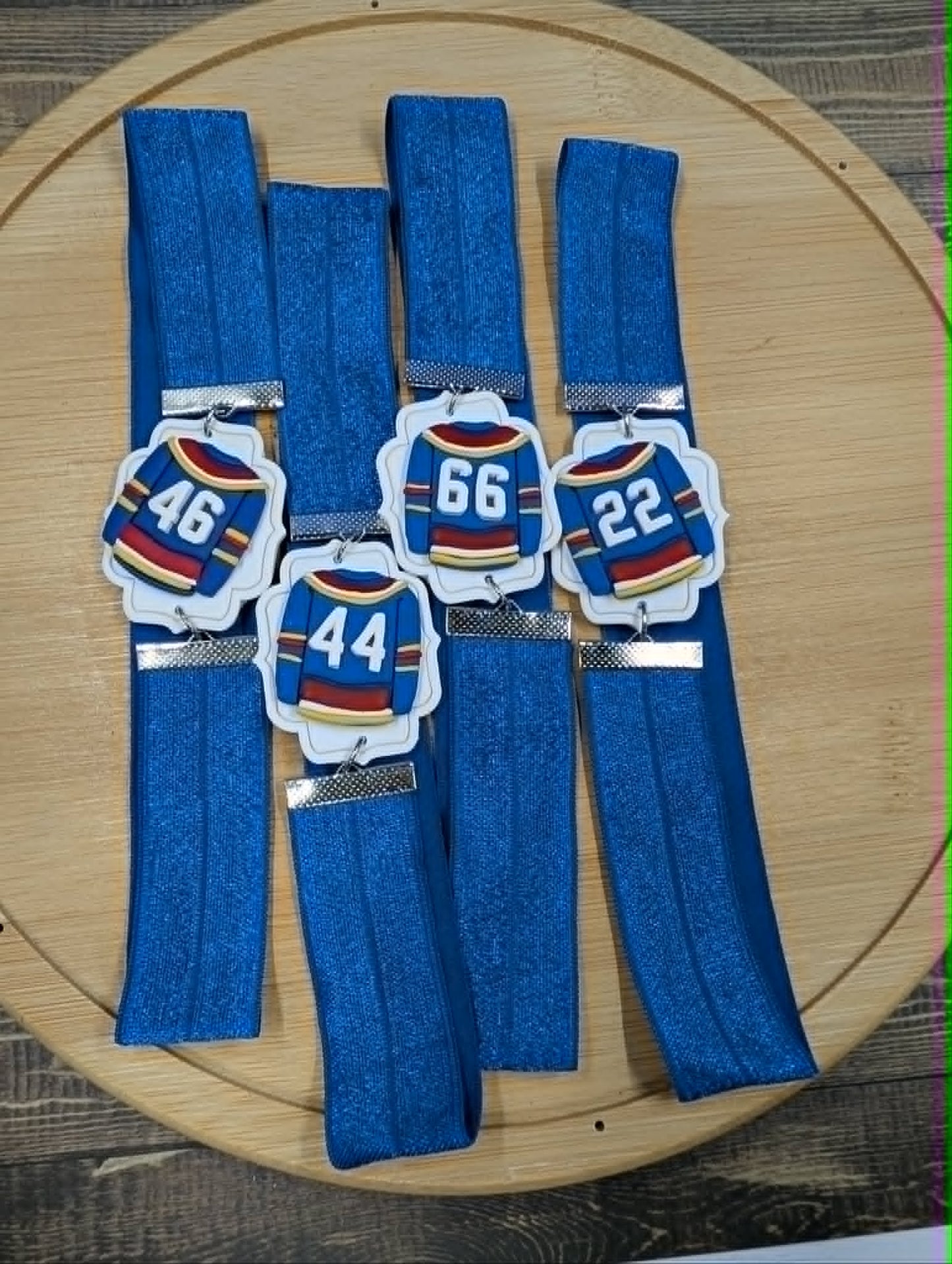 Off Campus Inspired Bookmarks - Blue Jersey Blue Elastic